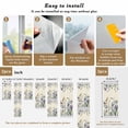 thumbnail image 6 of Spring Flowers Window Privacy Film, Vintage Floral Leaves Birds Farmhouse Plaid Static Cling UV Sun Blocking Heat Control Window Tint Day and Night, Non-Adhesive One Way Privacy Cover 17.7''x78.7'', 6 of 7