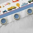 thumbnail image 4 of Castle Fairy Kids Teens Boys Kawaii Truck Plane Train Curtains Pack of 2 (42x84 Each),Cartoon Car Curtains Blackout,Geometric Stripes Bedroom Curtains,Lightweight Room Decor, 4 of 6