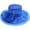 Blue, variant on Women's Organza Flower Brim Derby Hat Church Dress Hat Bridal Shower Sun Hat