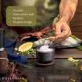 thumbnail image 5 of Rosendahl RÅ Salt Cellar with Ash Wood Lid - Black Ceramic, Rustic Stoneware with Cast Iron Look, Japandi Inspired Design, Stylish Addition to Your Table Setting, 5 of 7