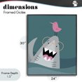 thumbnail image 4 of Stupell Industries Cottage The Friendliest Shark Black Framed Giclee Art, 24 x 30, by Rachel Nieman, 4 of 8