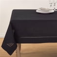 thumbnail image 1 of SARO 6304.BK60S 60 in. Square Classic Hemstitch Border Tablecloth  Black, 1 of 1