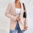 thumbnail image 3 of Blazer de manga larga con cuello de solapa Chaquetas clásicas de oficina para mujer Traje diario, 3 of 7