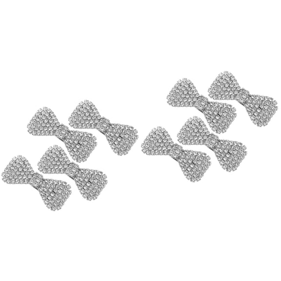 Raindrops 8 Pcs  Rhinestone Crystal Hair Clips Hair Bows Barrettes Wedding Bridal Hair Accessories