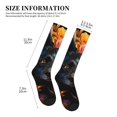 thumbnail image 2 of Lsque Colorful Floral Black Dog Pattern Sport Compression Socks for Men & Women 15-20 mmHg Knee High Nurse Pregnant Running Medical and Travel Athletic, 2 of 6