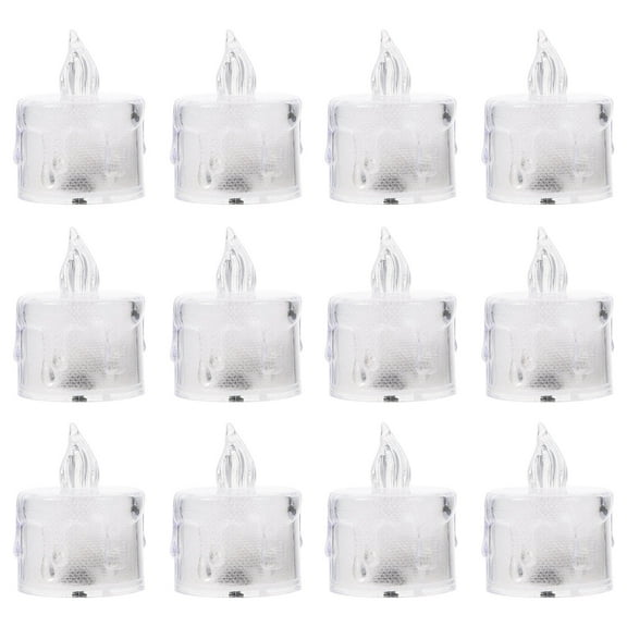 UPKOCH 24Pcs Electric Candle Lamp Assorted Color Compact Size Traditional Design Battery Powered Christmas