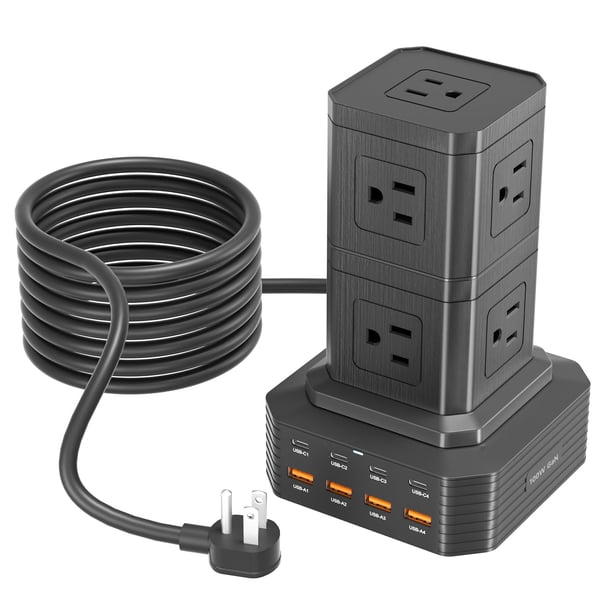 Estación de carga ThShub 17 en 1 USB C Power Strip de 100 W
