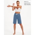 thumbnail image 4 of SPECIAL MAGIC Women’s Cotton Bermuda Sweat Shorts 10" Knee-Length Athletic Shorts with Pockets for Workout Lounge Sports, 4 of 6