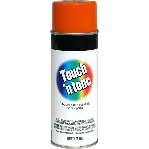 Rust-Oleum Touch 'N Tone General Purpose Spray Paint - Durable - 6 Pack, 10 oz, Orange