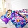 thumbnail image 4 of Castle Fairy Kawaii Animal Sloth Twin Comforter Sets,Bling Floral Daisy Bedding Set, 4 of 8