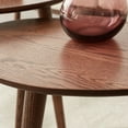 thumbnail image 4 of MAYEERTY Mid-Century Modern Solid Oak Coffee Table – Oval Pebble-Shaped Wooden Table for Living Room, Office, or Bedroom, 4 of 9