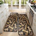 thumbnail image 4 of Kitchen Rugs Sets Of 2,Dog Bones and Dog Footprints Anti Fatigue Kitchen Mat Rugs Non Slip Washable,Decorative Kitchen Floor Mats for Kitchen,Sink,Laundry,17"x47"+17"x47", 4 of 5
