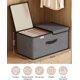 thumbnail image 3 of 2Cajas de Almacenamiento de Cubos de Tela Resistente con Asas, 2PCS Caja de Almacenamiento Plegable, Organizadores de Ropa y Papeleras para Dormitorio, Armario y Estanterías (Caqui), 3 of 4