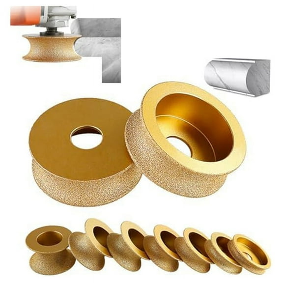 Edge Diamond Grinding Wheel, 3 Inch Profile Hand Diamond Wheel, Round Dry Vacuum Brazed Diamond Grinding Wheel (20Mm)
