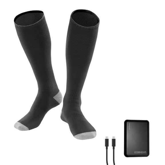 32 Degrees Rechargeable Heated Socks Black X-Large