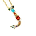 thumbnail image 2 of ziyahi Simple Women Exaggerated Letter Dangle Necklace Girl Pendant Chain Adjustable Rhinestone Elegant Gift Jewelry, 2 of 9
