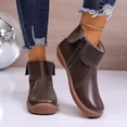 thumbnail image 4 of DeHolifer Women's Boots Plus-Size Round Toe Side Zip On Low-Heeled Comfortable Ankle Boots, 4 of 6