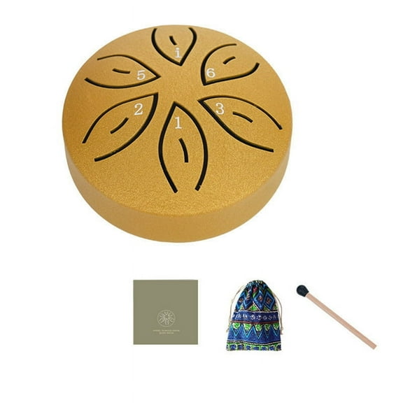 Orff Instruments Crafts Mini Hollow Drum 3 Inch 6 Tone Gold