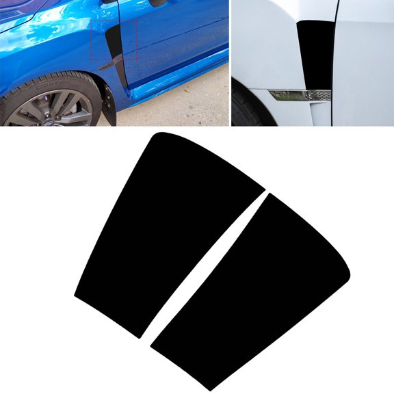 Xotic Tech Side Fender Insert Vent Overlay Vinyl Decal Trim Wrap Pre-cut Genuine Vinyl KK Decal Sticker For Subaru WRX STi 2015 2016 2017 2018 2019 2020 - Matte Black (Upper Fender)