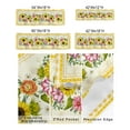 thumbnail image 3 of Kitchen Cafe Valance Curtain for Small Windows,Pastoral Watercolor Blossom Flower Rod Pocket Valances White and Yellow Buffalo Plaids Window Treatment Panel for Living Room/Bedroom/Bathroom,42x12in, 3 of 9