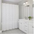 thumbnail image 3 of Serafina Home Decorative Sheer Fabric Shower Curtain for Bathroom: White Embroidered Botanical Design Metallic White Threading, 3 of 6