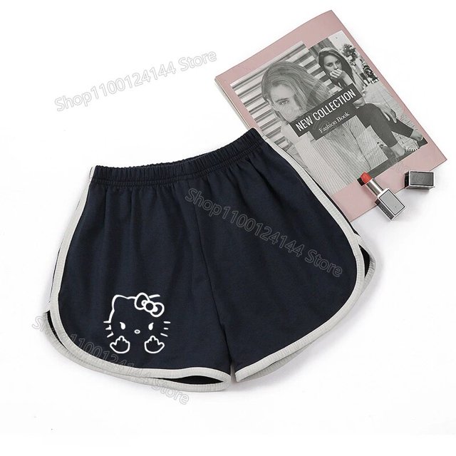 Hello Kitty-pantalones cortos de verano para mujer, ropa de Yoga para el hogar, playa, ocio, deportes, interior y exterior, Fitness, Sexo