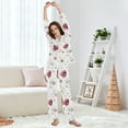 thumbnail image 5 of joogoo Pajamas Set for Women Flower Long Sleeve Pjs Loungewear L, 5 of 7
