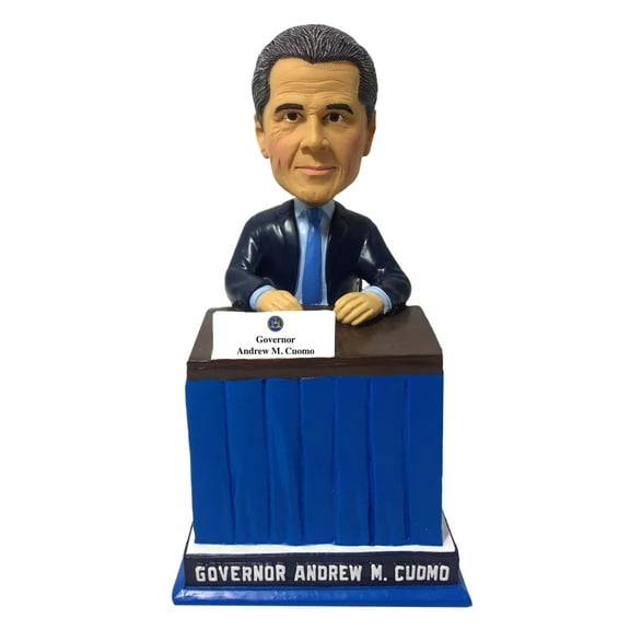 Governor Andrew Cuomo New York Sitting at desk with tie Bobblehead