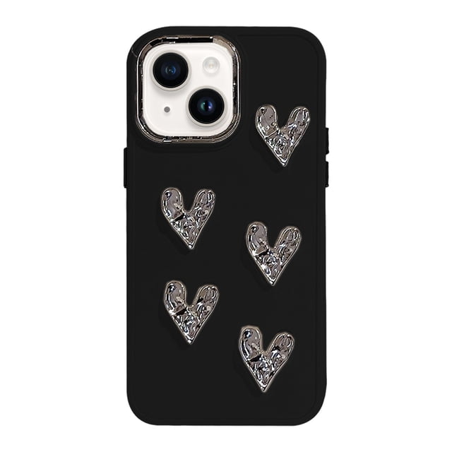 Desiderio 1 funda de teléfono galvanizada Love para teléfono móvil 14+ (excluido el teléfono móvil), color negro