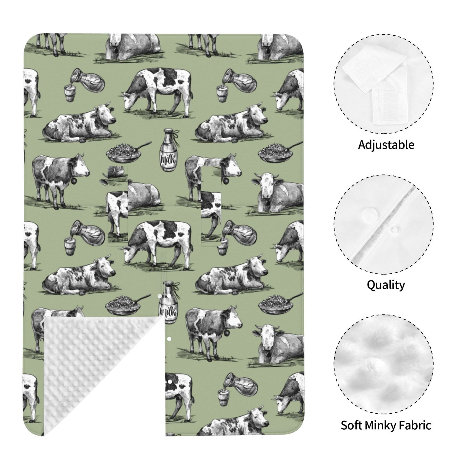 Car Seat Cover Baby - Farm Cows Breathable Infant Car Seat Cover for Baby Carseat, Lightweight Comfort Baby Essentials Must Haves Newborn Stuff for Girl Boy