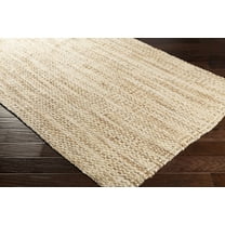 Hauteloom Leyton Jute Living Room, Bedroom Area Rug - Traditional, Transitional - Tan, Ivory - 2' x 3'