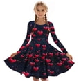 thumbnail image 3 of Tauxra Robe à Manches Longues pour Femmes, Robe Patineuse Extensible Évasée, Robe de Soirée Formelle à Col Rond et Tournoyante pour Femmes, Robe Basique Décontractée Unie à Manches Longues, 3 of 6