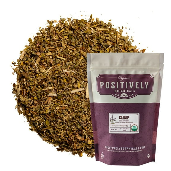 Positively Botanicals  Organic Catnip - Loose Leaf Botanical, 1 lb bag