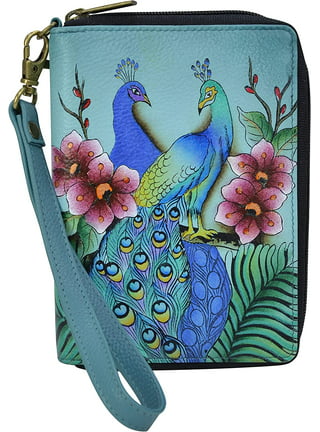  Anna by Anuschka Women's Genuine Leather Hand Painted Clutch  Wallet - Dancing Dragonflies : Clothing, Shoes & Jewelry