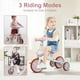 thumbnail image 2 of XIAPIA 3 in 1 Toddler Bike for 2-4 Year Old Girl, Kids Tricycle with Adjustable Seat, Detachable Pedal and Training Wheels, Baby Balance Bike Trikes Riding Toys, Kids Chirstmas Birthday Gifts Pink, 2 of 5