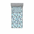 thumbnail image 2 of Modern Bedding Set with Sheet & Covers, Geometric Circles with Half Round Like Square in the Blue Tones Mix Image Backdrop, Printed Bedroom Decor 2 Shams, 4 Sizes, Multicolor, by Ambesonne, 2 of 3