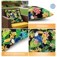 thumbnail image 4 of 18x18 Inch Outdoor Throw Pillows Set of 2, Waterproof & Fade-Resistant, Square Decorative Cushion For Patio Furniture, All Weather Outdoor Pillows (Tropical Flower Bird), 4 of 7