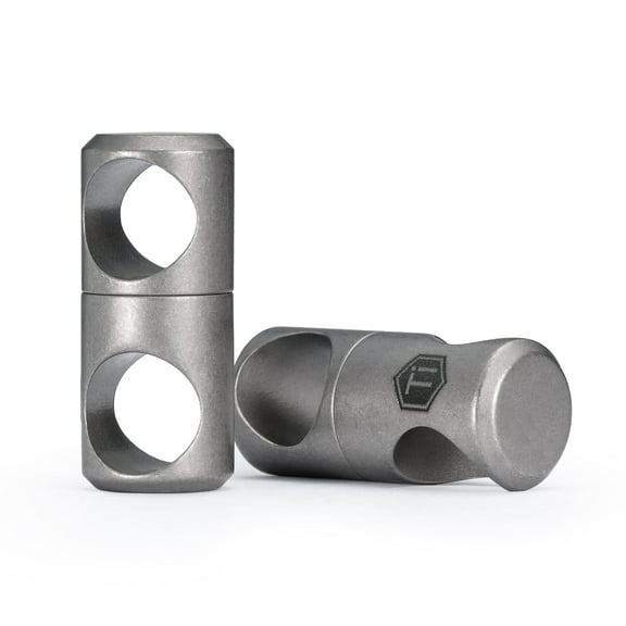 Key Unity Titanium Swivel Keyring Keychain Connector, 2 Pack 360° Rotating Key Linker for Carabiner & Split Rings KA07 Gray