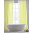 thumbnail image 5 of Yellow White Stripe Sheer Curtains 84 Inch Length 2 Panels Set, Modern Rustic Vertical Striped Voile Window Treatment Rod Pocket Curtains Sheers Drapes for Bedroom/Living Room/Kitchen 52"x84"x2, 5 of 7