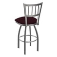 thumbnail image 3 of 810 Contessa Stainless Steel 25" Swivel Counter Stool with Canter Bordeaux Seat, 3 of 3