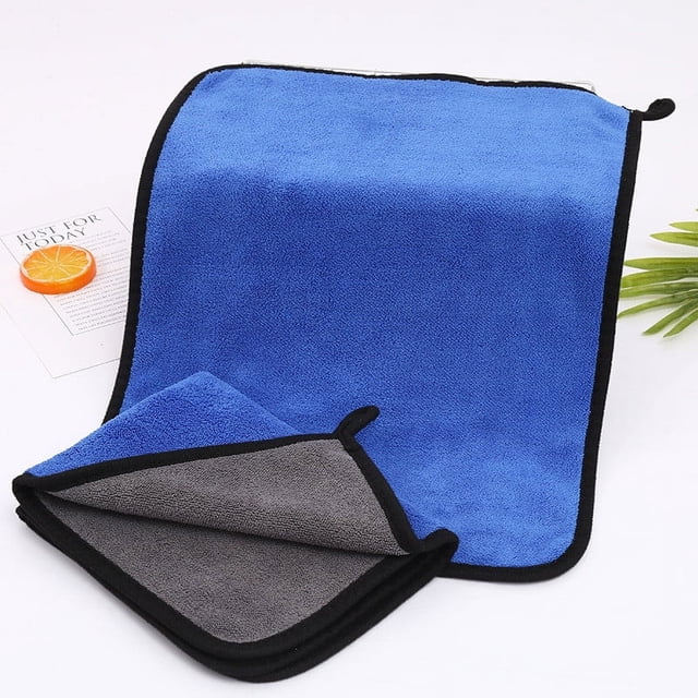 Coral Fleece Double-Sided Car Wash Towels - Super Absorbent Microfiber Cleaning Cloths for Auto Detailing, Scratch-Free Drying Rag (1 Pack)