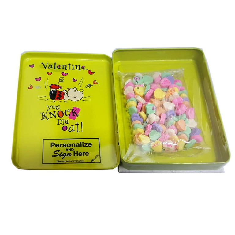 Exclamations! Peanuts Snoopy Valentines Day Candy In Collectible Mailable  Tin (Red) 