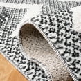 thumbnail image 5 of SAFAVIEH Moroccan Tassel Reanna Southwestern Shag Area Rug, Ivory/Black, 6'7" x 6'7" Round, 5 of 8