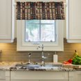 thumbnail image 2 of Yayeee Kitchen Valance Rod Pocket 54" x 18" Living Room Window Curtain, Beige Geometric, 2 of 6