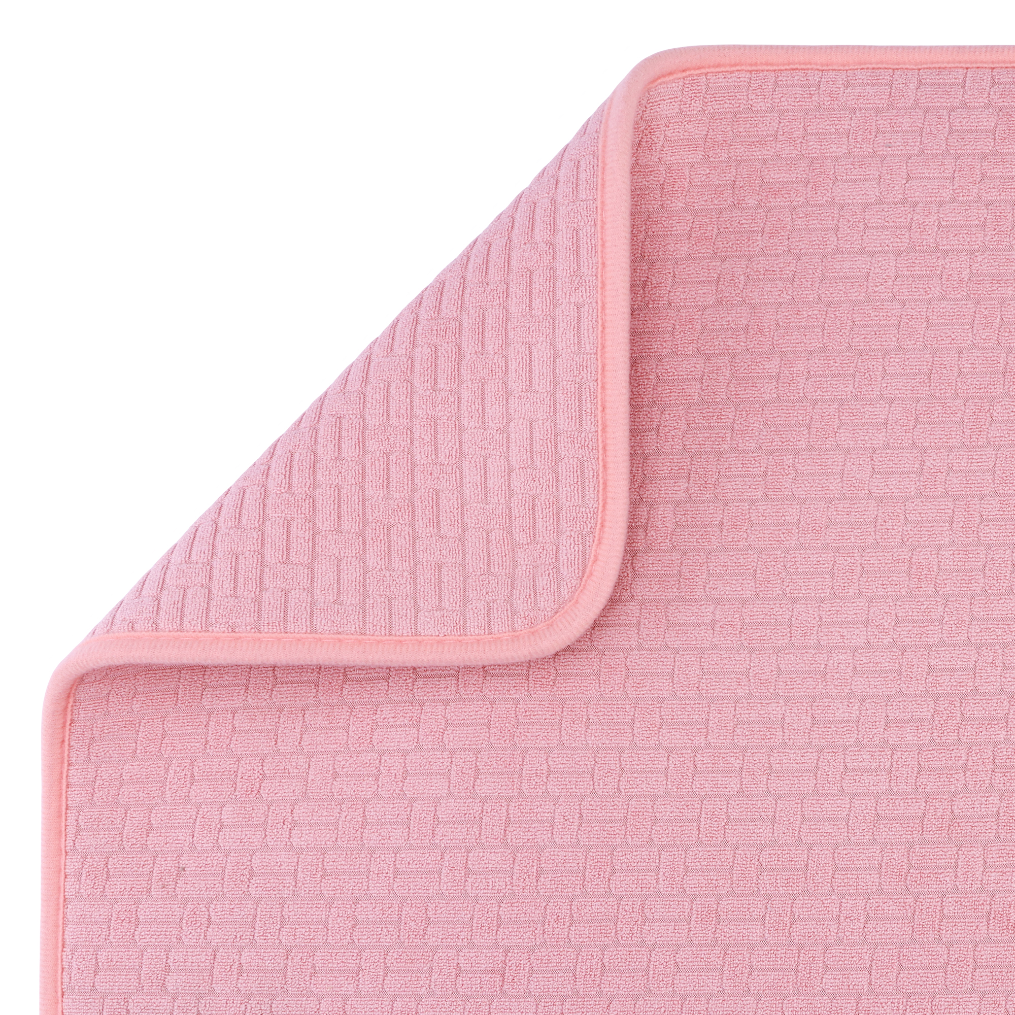 Unique Bargains Absorbent Microfiber Kitchen Mat Stone Drying Mat Pink 19.7*15.0 in