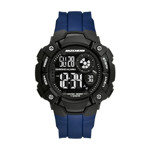 Skechers Men's Westlawn Digital, Black Polycarbonate Watch