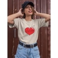 thumbnail image 2 of Stitch Heart T-Shirt Women -Engin Selcuk Designs, Female 4X-Large, 2 of 4