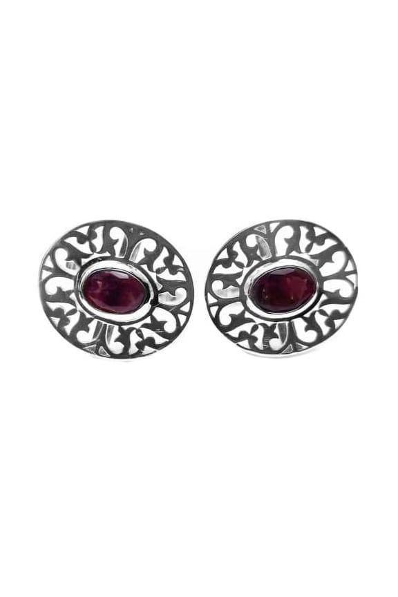 925 Sterling Silver Ruby Art Deco Cufflinks Silver Art Deco Ruby Cufflinks Natural Ruby Cufflinks July Birthstone Cufflinks Ruby Enagement Cufflinks For Groomsmen
