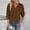 Coffee, variant on Women’s Long Sleeve Button Down Ribbed Knit Pullover Sweater Casual V Neck Soft Lightweight Top for Fall Winter Vermilion 2XL