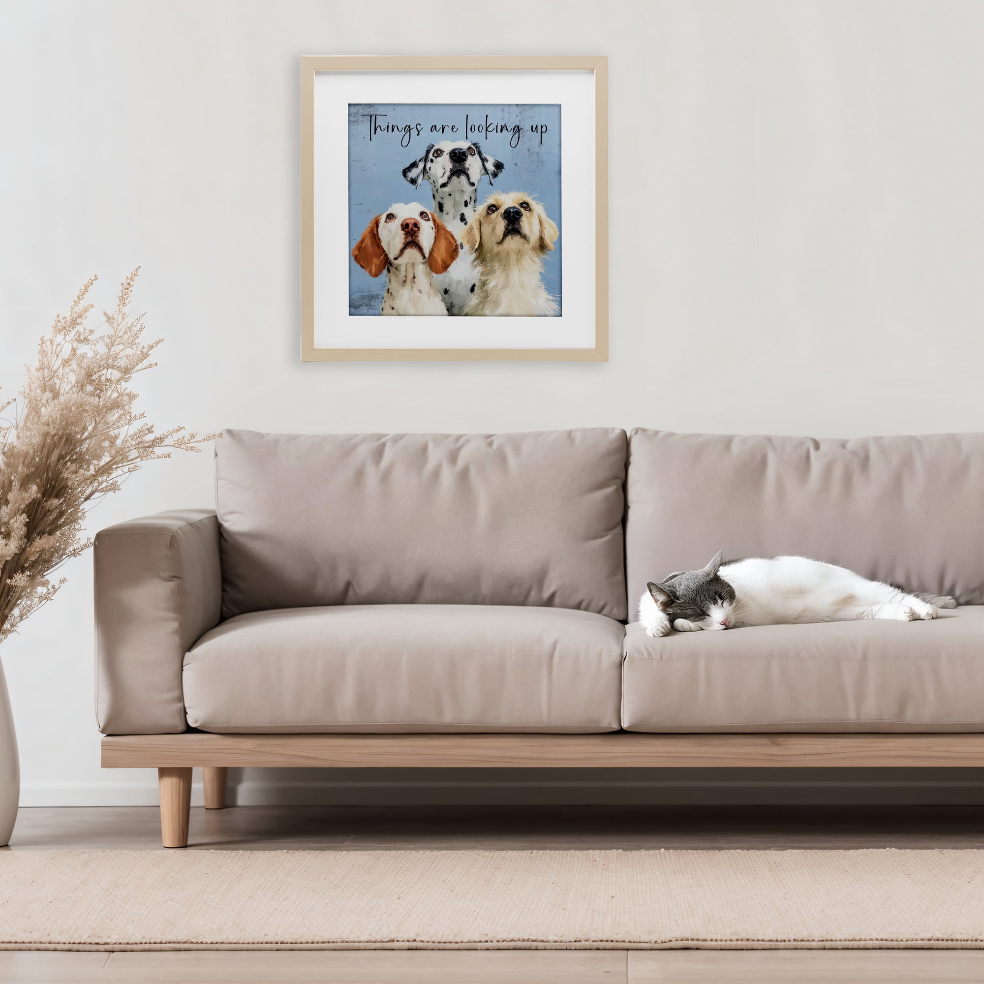 Stupell Industries Things Are Looking Up Birch Framed Print Under Glass, design by Kim Curinga